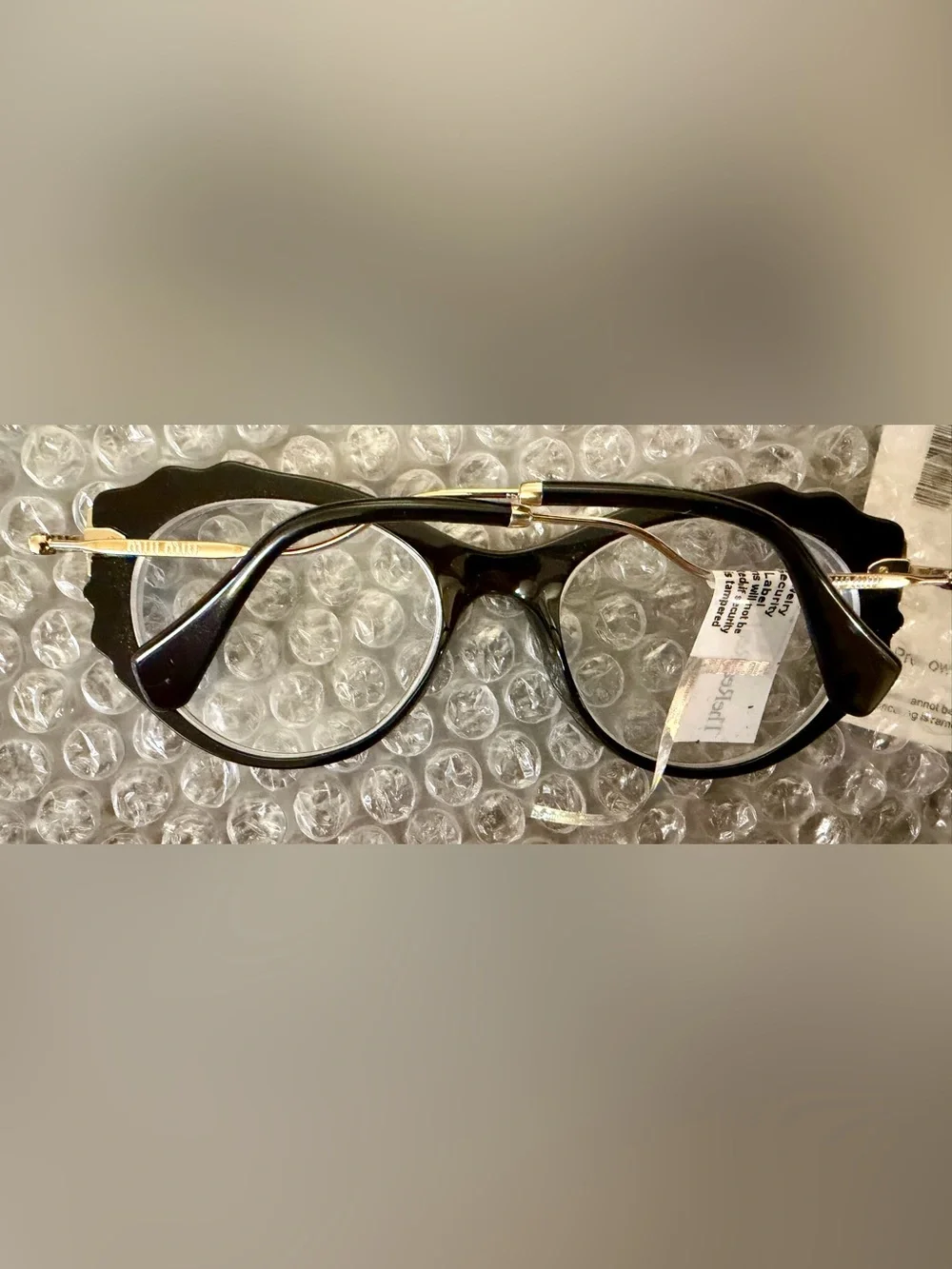 Miu Miu Black Decorative Cat-Eye Women's Glasses
